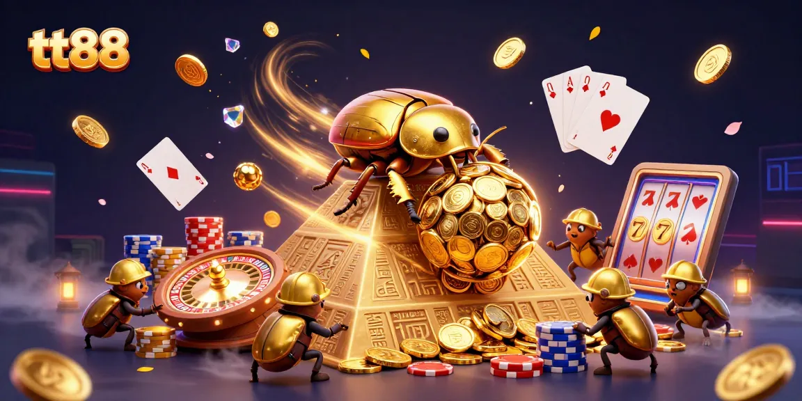 Experience thrilling gameplay at tt88 with vibrant casino elements and dynamic 3D illustration.